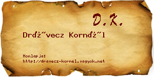 Drávecz Kornél névjegykártya